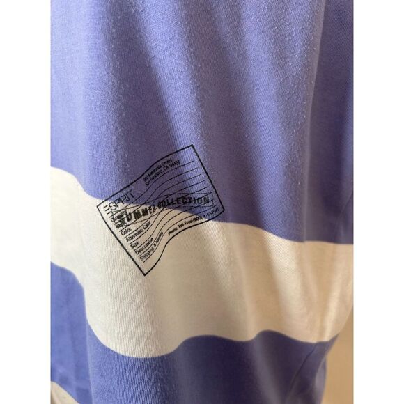 Vintage ESPRIT SPORT Women’s M OVERSIZED Purple Striped T- Shirt Tank Top Boxy - Picture 2 of 6